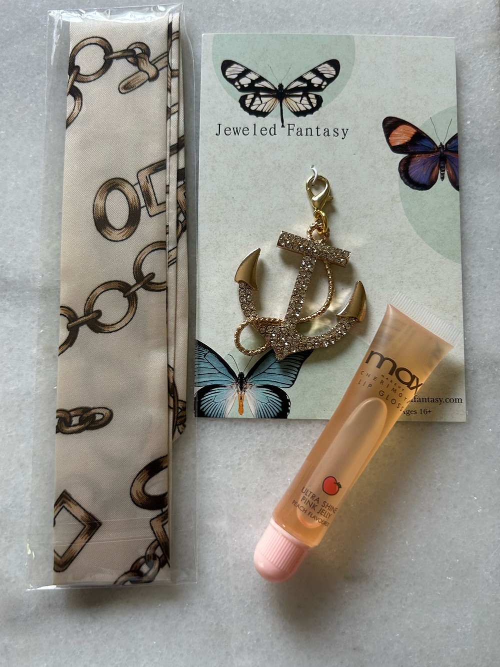 Jeweled Fantasy XL Anchor Bag Charm Giftset